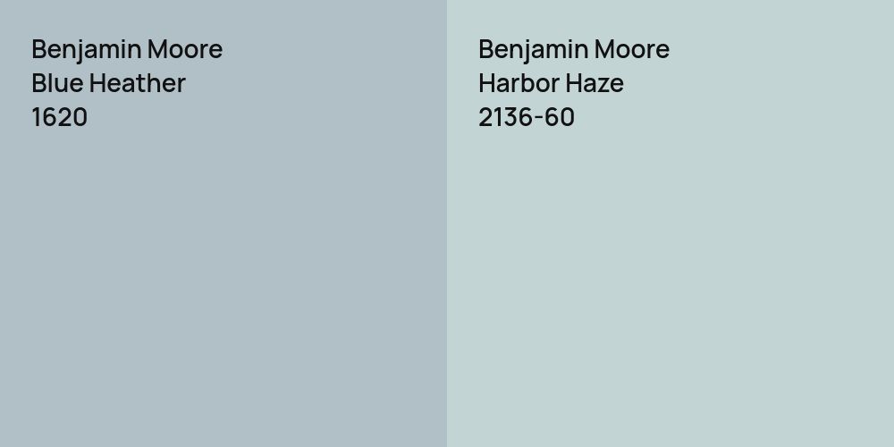 Benjamin Moore Blue Heather vs. Benjamin Moore Harbor Haze