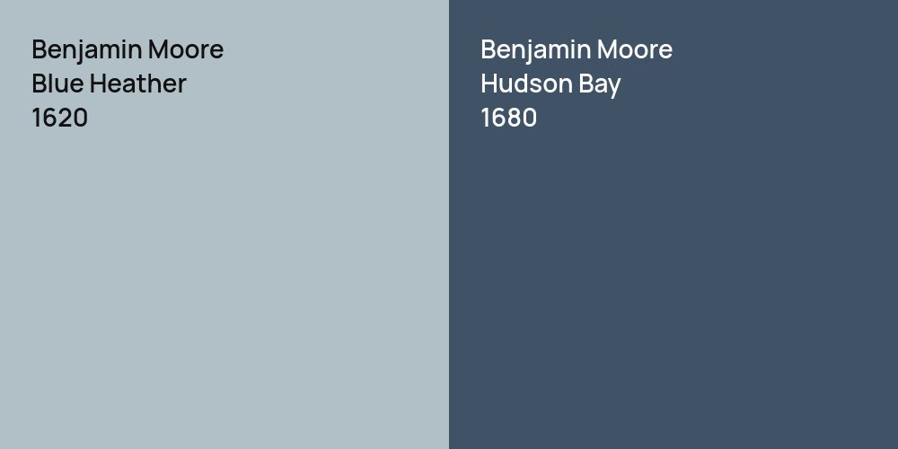 Benjamin Moore Blue Heather vs. Benjamin Moore Hudson Bay