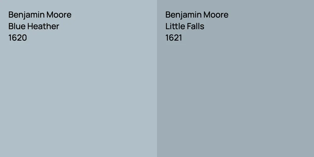 Benjamin Moore Blue Heather vs. Benjamin Moore Little Falls