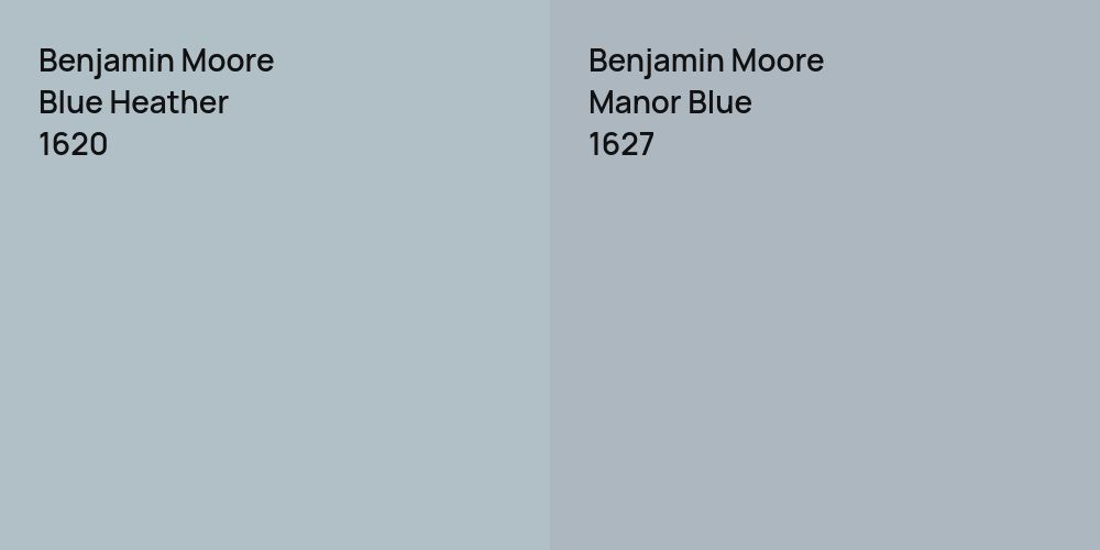 Benjamin Moore Blue Heather vs. Benjamin Moore Manor Blue