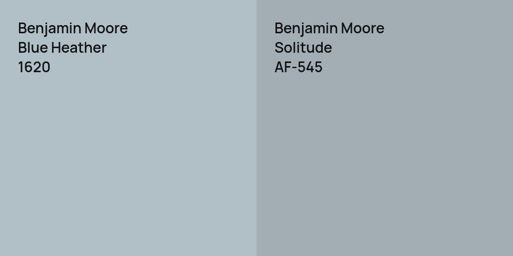 Benjamin Moore Blue Heather vs. Benjamin Moore Solitude