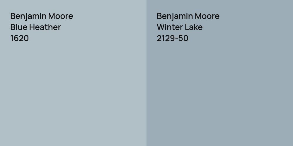 Benjamin Moore Blue Heather vs. Benjamin Moore Winter Lake