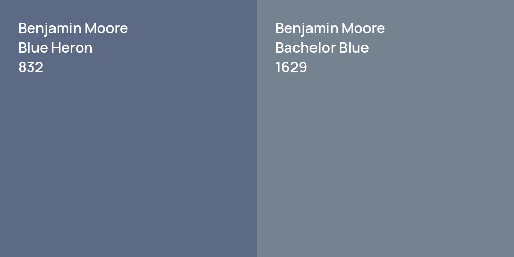 Benjamin Moore Blue Heron vs. Benjamin Moore Bachelor Blue