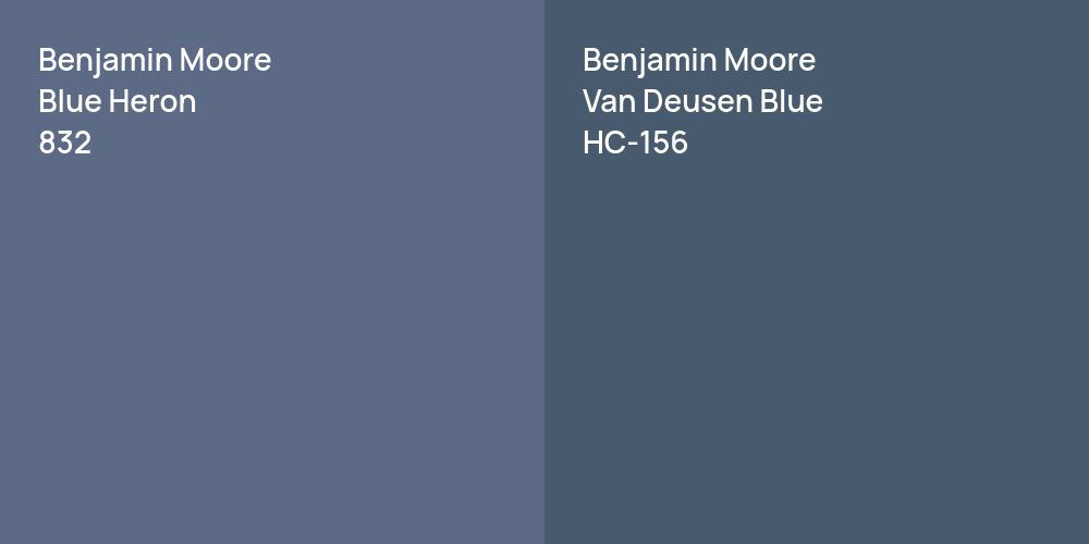 Benjamin Moore Blue Heron vs. Benjamin Moore Van Deusen Blue