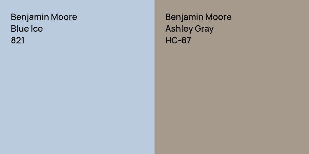 Benjamin Moore Blue Ice vs. Benjamin Moore Ashley Gray