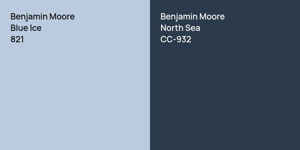 Benjamin Moore Blue Ice vs. Benjamin Moore North Sea