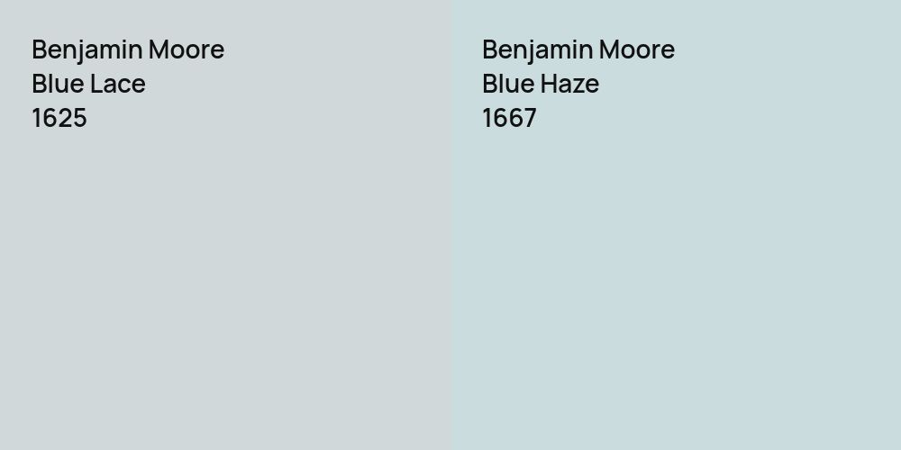 Benjamin Moore Blue Lace vs. Benjamin Moore Blue Haze