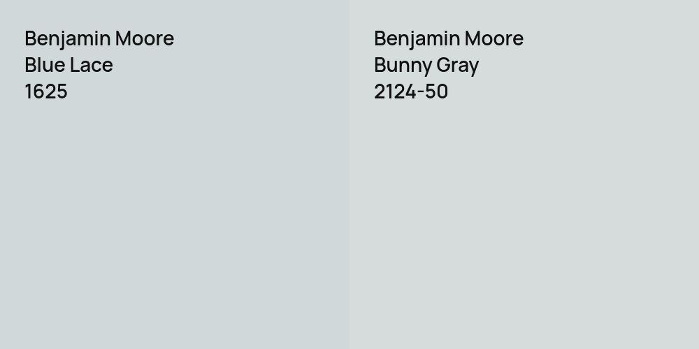 Benjamin Moore Blue Lace vs. Benjamin Moore Bunny Gray