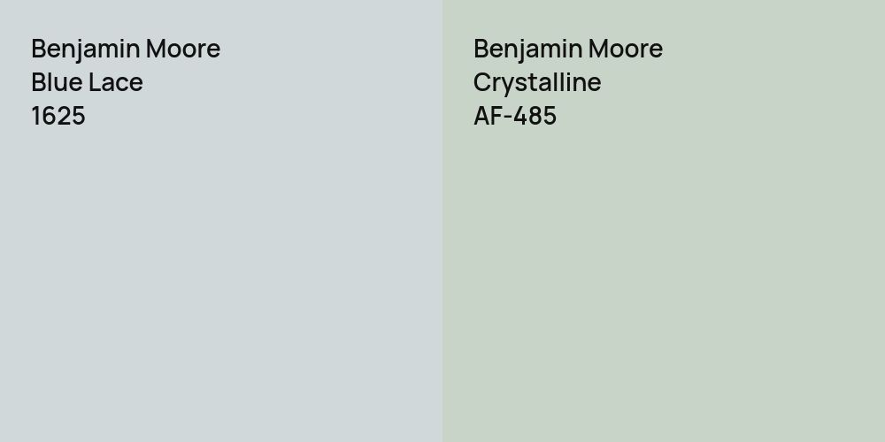 Benjamin Moore Blue Lace vs. Benjamin Moore Crystalline