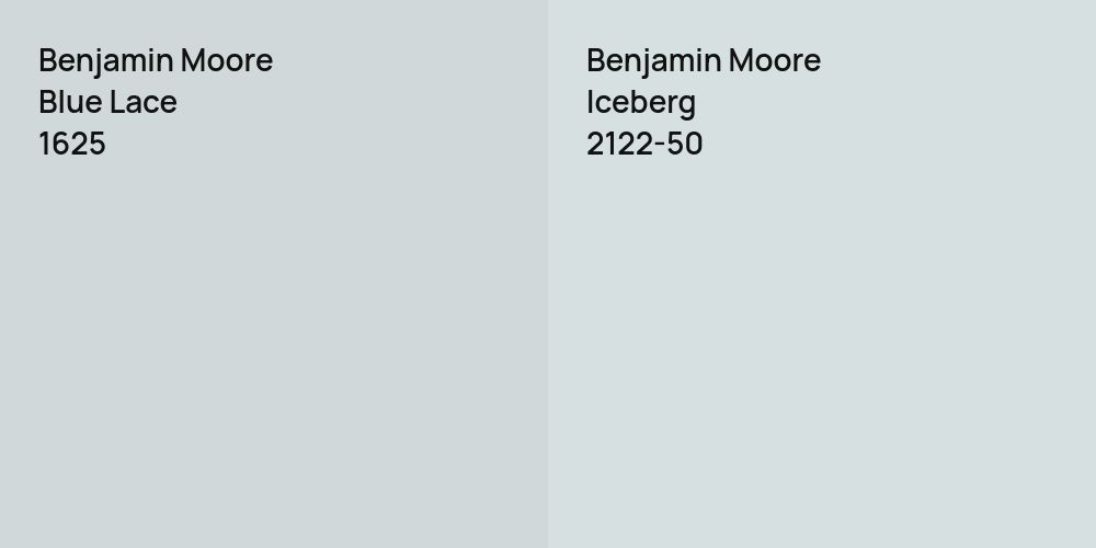 Benjamin Moore Blue Lace vs. Benjamin Moore Iceberg