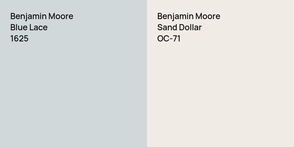 Benjamin Moore Blue Lace vs. Benjamin Moore Sand Dollar