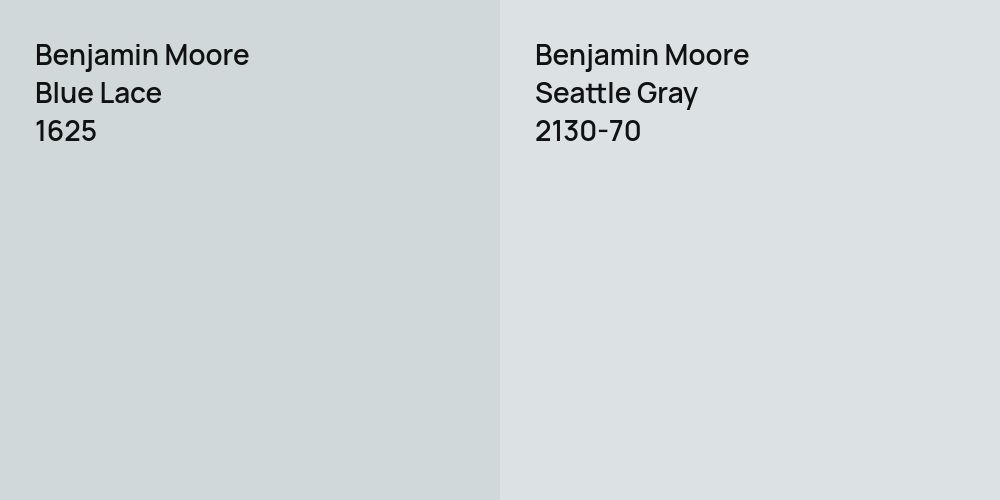 Benjamin Moore Blue Lace vs. Benjamin Moore Seattle Gray