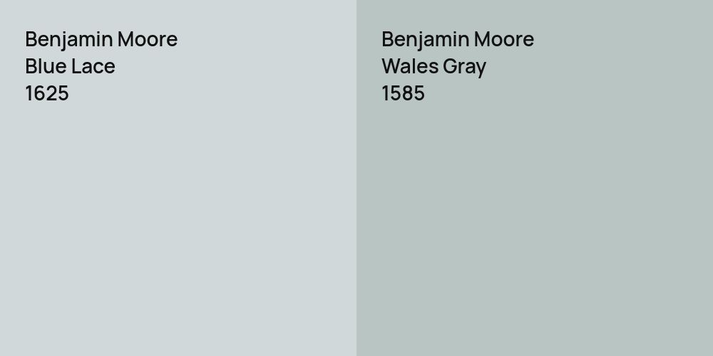 Benjamin Moore Blue Lace vs. Benjamin Moore Wales Gray