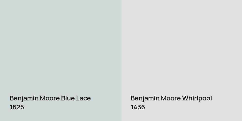 Benjamin Moore Blue Lace vs. Benjamin Moore Whirlpool