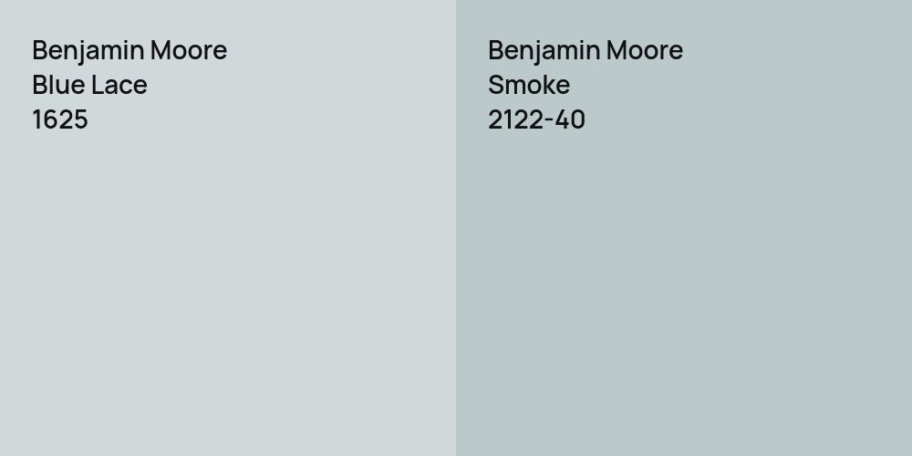 Benjamin Moore Blue Lace vs. Benjamin Moore Smoke