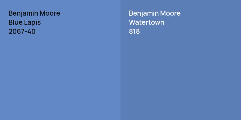 Benjamin Moore Blue Lapis vs. Benjamin Moore Watertown