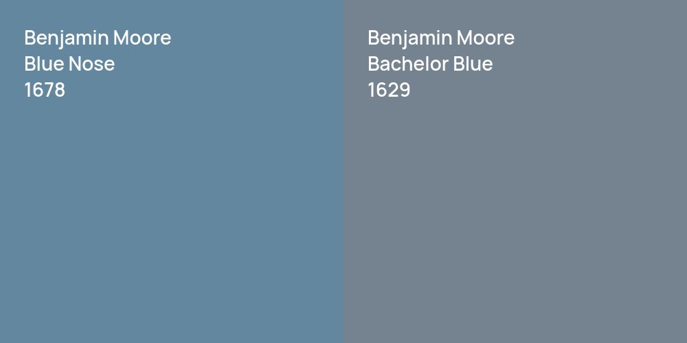 Benjamin Moore Blue Nose vs. Benjamin Moore Bachelor Blue