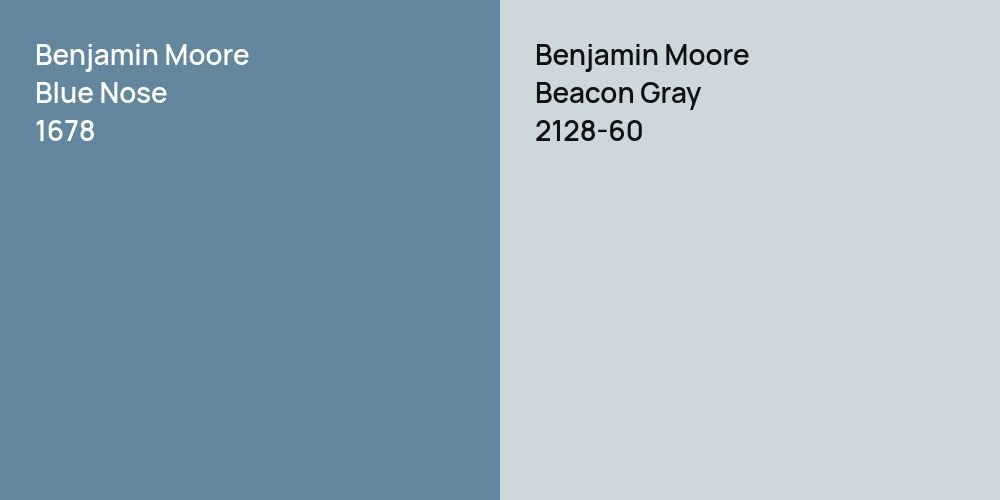 Benjamin Moore Blue Nose vs. Benjamin Moore Beacon Gray