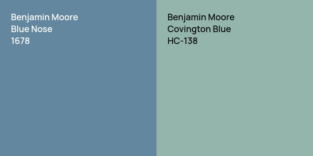 Benjamin Moore Blue Nose vs. Benjamin Moore Covington Blue