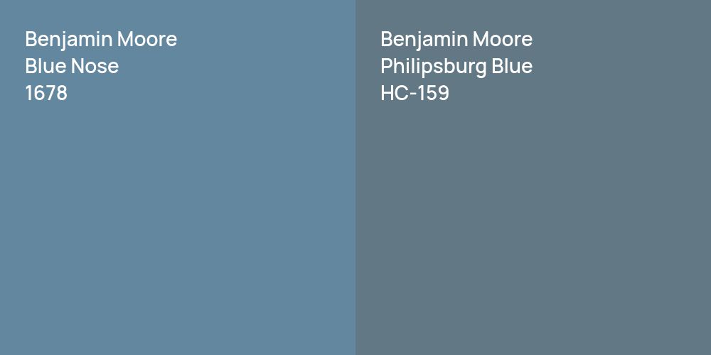 Benjamin Moore Blue Nose vs. Benjamin Moore Philipsburg Blue