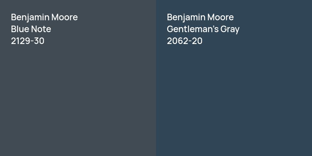 Benjamin Moore Blue Note vs. Benjamin Moore Gentleman's Gray