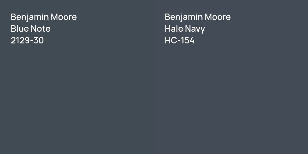 Benjamin Moore Blue Note vs. Benjamin Moore Hale Navy