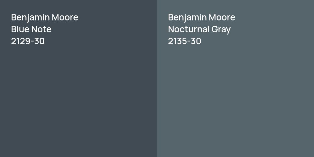 Benjamin Moore Blue Note vs. Benjamin Moore Nocturnal Gray