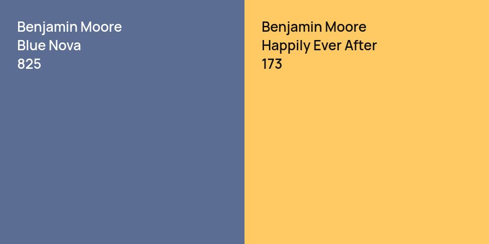 Benjamin Moore Blue Nova vs. Benjamin Moore Happily Ever After