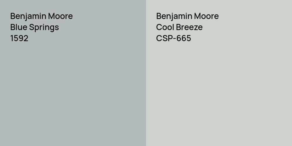 Benjamin Moore Blue Springs vs. Benjamin Moore Cool Breeze