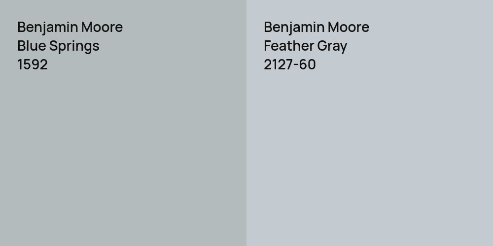 Benjamin Moore Blue Springs vs. Benjamin Moore Feather Gray