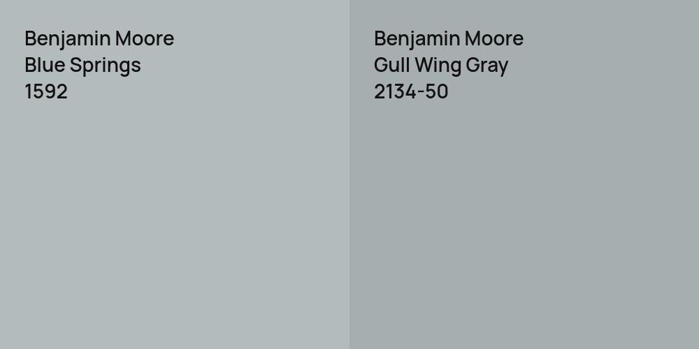 Benjamin Moore Blue Springs vs. Benjamin Moore Gull Wing Gray