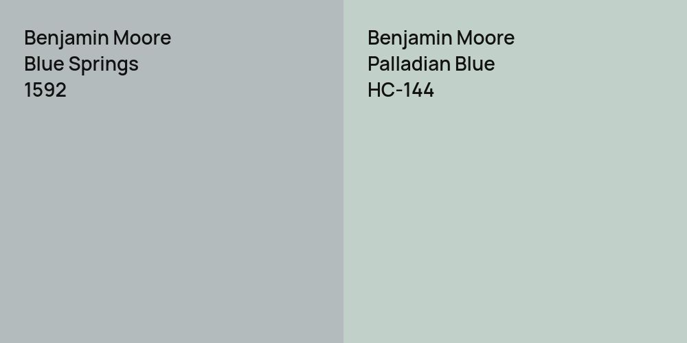 Benjamin Moore Blue Springs vs. Benjamin Moore Palladian Blue