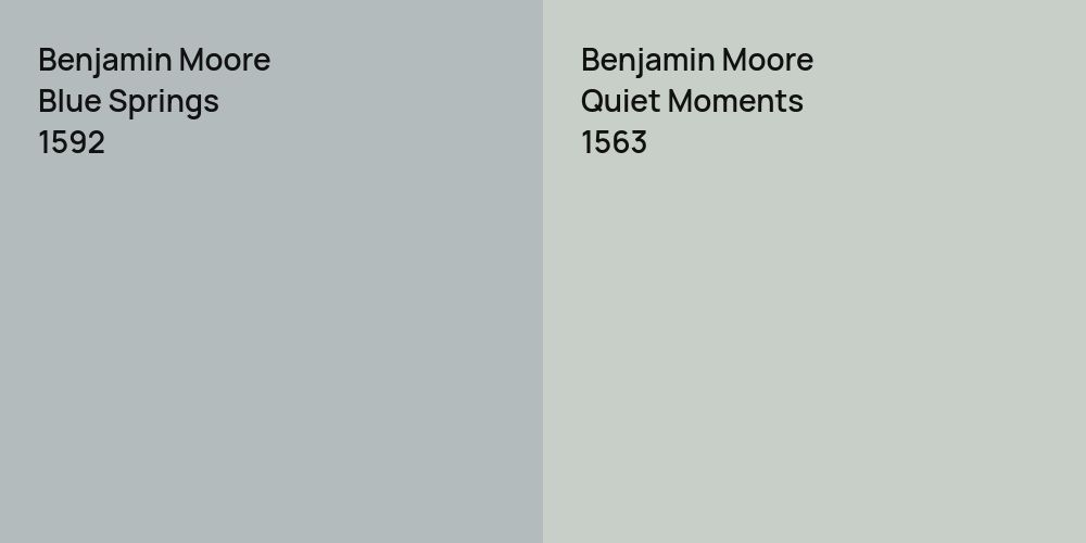 Benjamin Moore Blue Springs vs. Benjamin Moore Quiet Moments