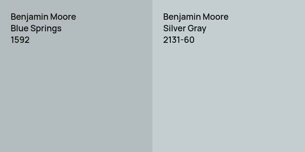 Benjamin Moore Blue Springs vs. Benjamin Moore Silver Gray