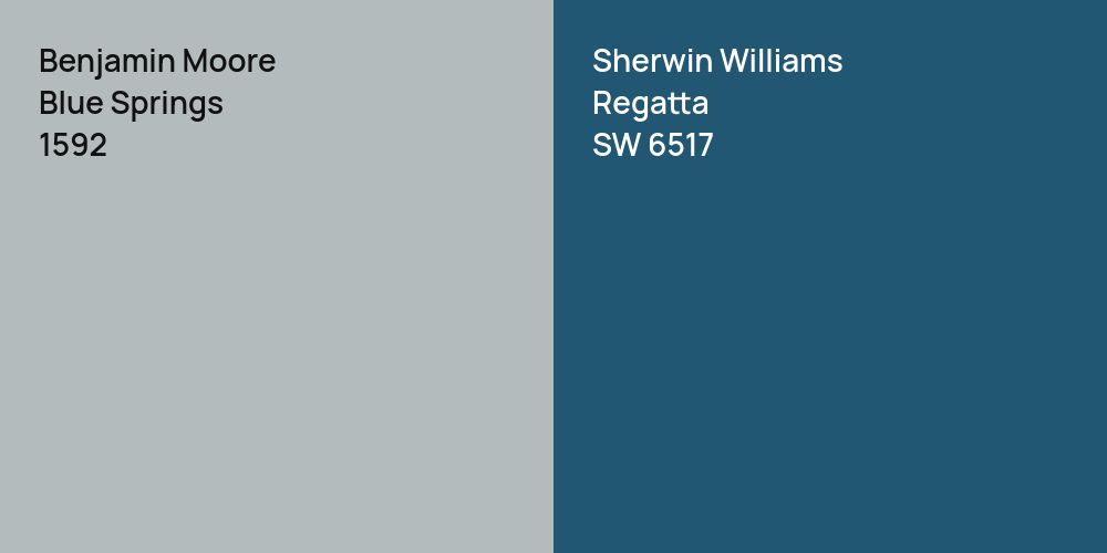 Benjamin Moore Blue Springs vs. Sherwin Williams Regatta