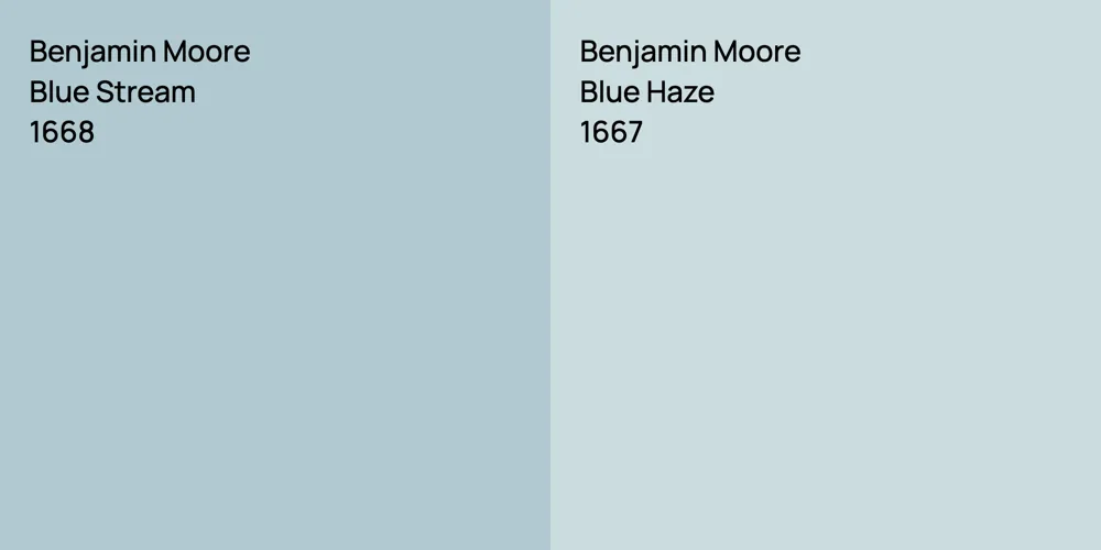 Benjamin Moore Blue Stream vs. Benjamin Moore Blue Haze