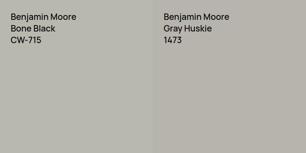 Benjamin Moore Bone Black vs. Benjamin Moore Gray Huskie