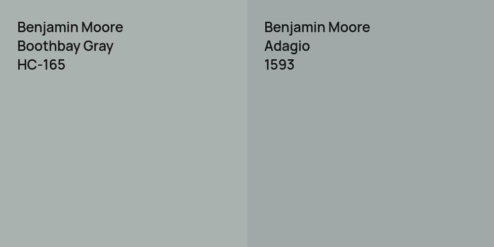 Benjamin Moore Boothbay Gray vs. Benjamin Moore Adagio