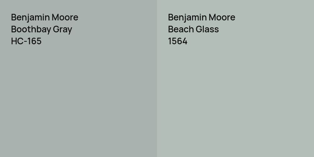 Benjamin Moore Boothbay Gray vs. Benjamin Moore Beach Glass