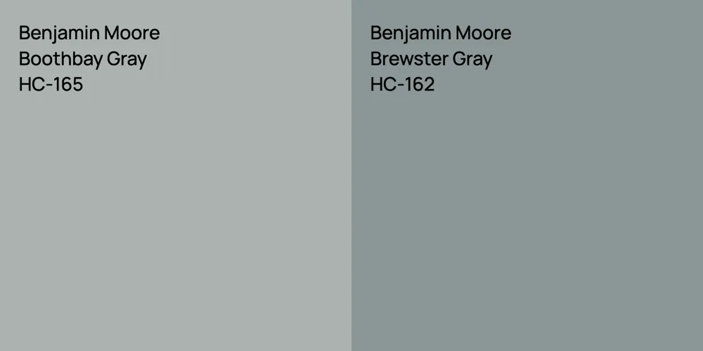 Benjamin Moore Boothbay Gray vs. Benjamin Moore Brewster Gray