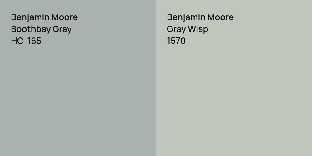 Benjamin Moore Boothbay Gray vs. Benjamin Moore Gray Wisp