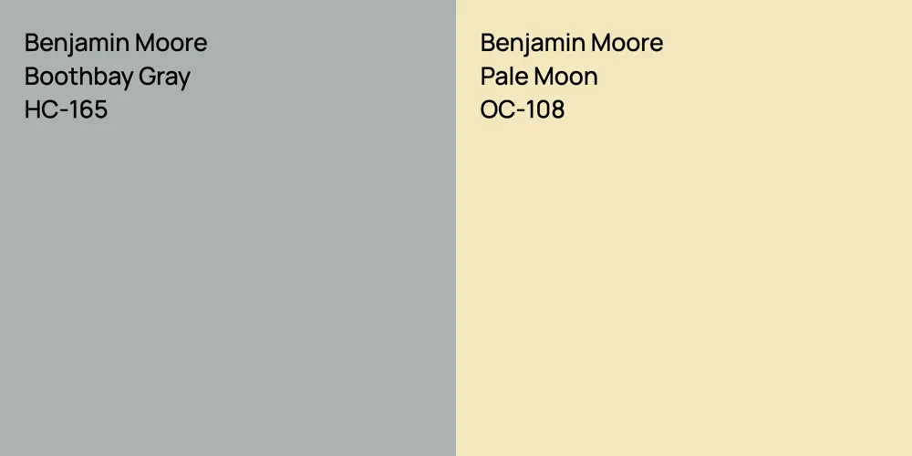 Benjamin Moore Boothbay Gray vs. Benjamin Moore Pale Moon