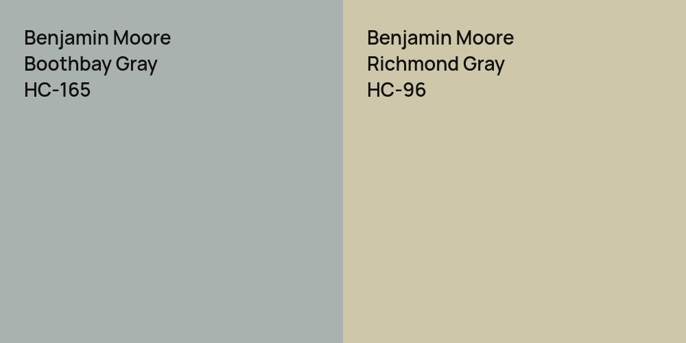 Benjamin Moore Boothbay Gray vs. Benjamin Moore Richmond Gray