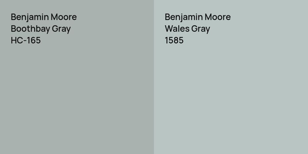 Benjamin Moore Boothbay Gray vs. Benjamin Moore Wales Gray