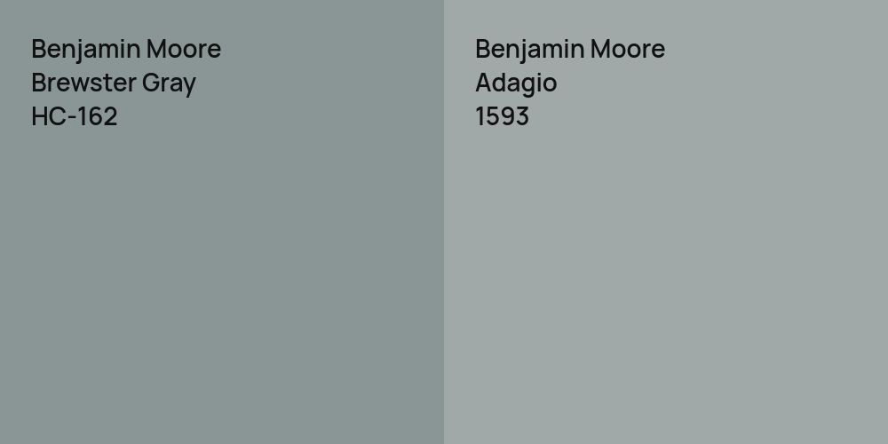 Benjamin Moore Brewster Gray vs. Benjamin Moore Adagio