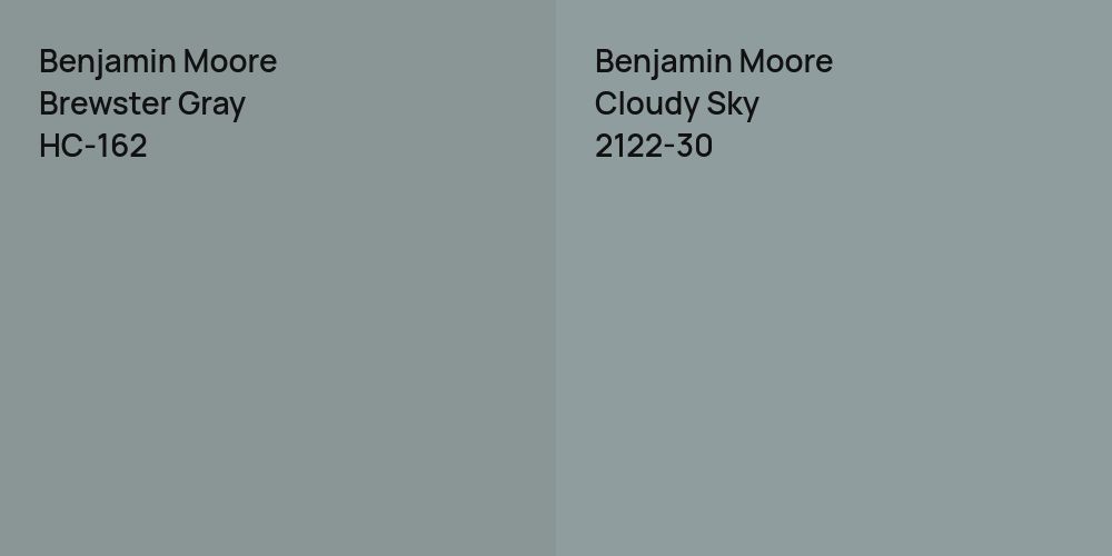 Benjamin Moore Brewster Gray vs. Benjamin Moore Cloudy Sky