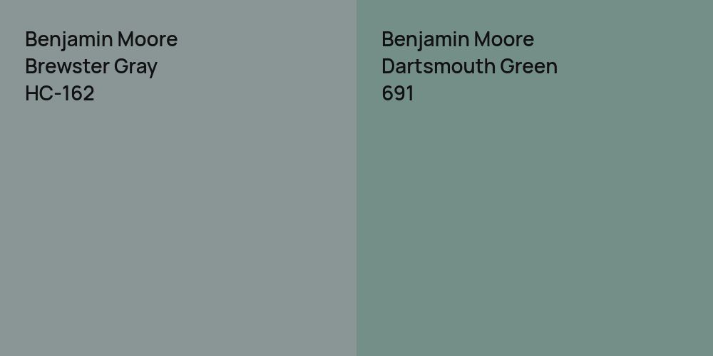 Benjamin Moore Brewster Gray vs. Benjamin Moore Dartsmouth Green