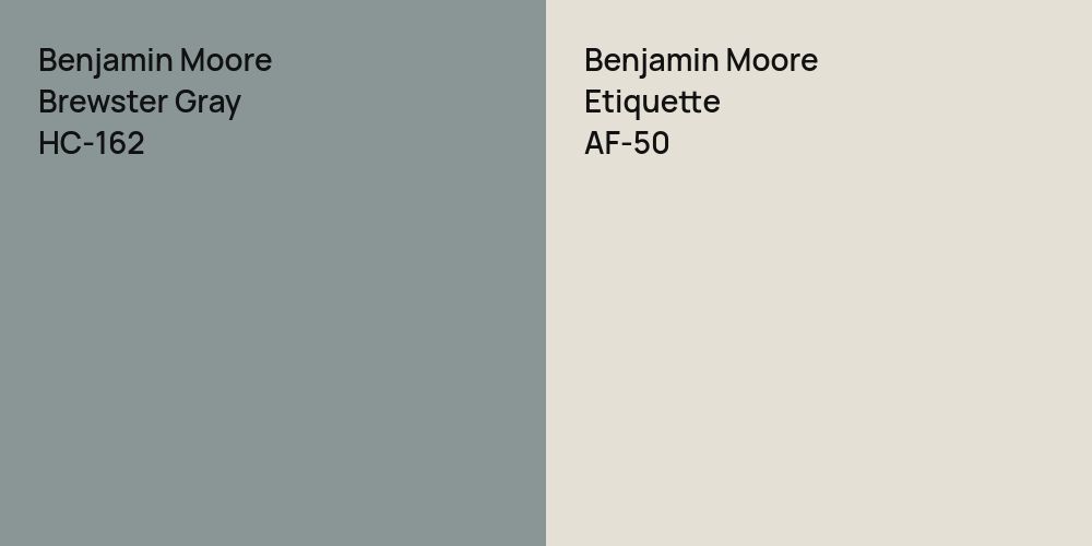 Benjamin Moore Brewster Gray vs. Benjamin Moore Etiquette