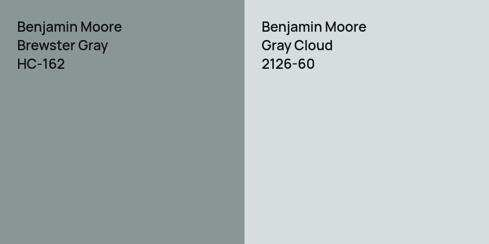 Benjamin Moore Brewster Gray vs. Benjamin Moore Gray Cloud