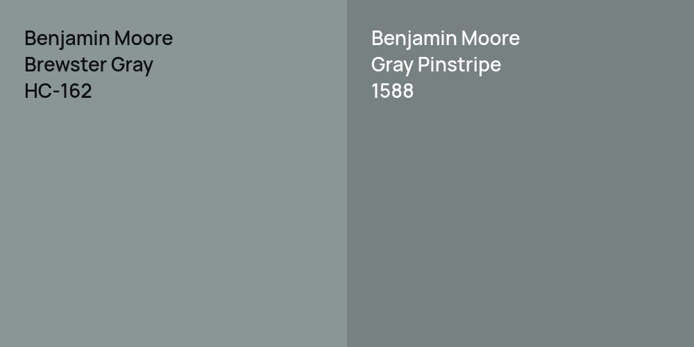 Benjamin Moore Brewster Gray vs. Benjamin Moore Gray Pinstripe